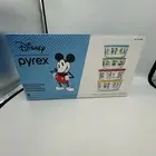 NEW Disney Pyrex Glass Decorated Storage Bowl and Lid Set 8 Pieces Sealed Unopen