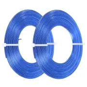 2Roll 16' Flat Aluminum Wire 18Gauge Bendable Anodized Aluminum Wire Blue