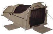 Sahara Nomad King Single Dome Canvas Swag & Bag - Brown