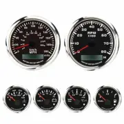 W PRO 6 Gauge Set GPS Speedometer 200 MPH/300 KMH Waterproof For Car Boat Truck