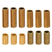 12pcs Threaded Lamp Pipe Nipples Light Fixture Parts Lamp Stem Connectors Lamp