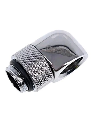 Alphacool L-connector Rotatable 90 G1/4 Degree Angled Rotary Fitting - Chrome