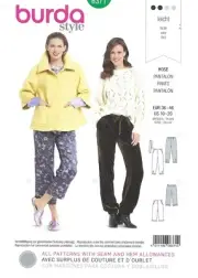 Buda 6371 Cropped Pants or Pants w Elastic Hem & Self Tie Sz 10-20 UNCUT Pattern
