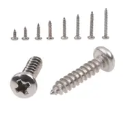 Self Tapping Screws, Pan Head Self Drilling Screw Kit, M4 x(6-20mm) 600pcs,304 Stainless Steel,Wood Flat Head Self-Drilling Phillips Assorted Set