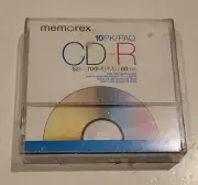 Memorex 10PK CD-R 52X 700MB 80min 10 pack CD-R Discs NEW (A5)