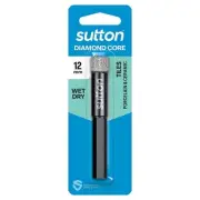 Sutton 12mm Diamond Core Drill Bit Wet/Dry Hex Shank - D618H1200
