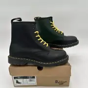 Dr. Martens Air Wair Unisex 1460 Smooth Leather Lace Up Boots 9M 10W Black Green
