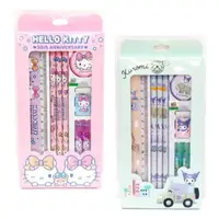 在飛比找momo購物網優惠-【小禮堂】Sanrio 三麗鷗 文具禮盒8件組 - 角色款 