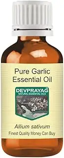 Devprayag Pure Garlic Essential Oil (Allium sativum) Natural Therapeutic Grade Steam Distilled 100ml (3.38 oz)