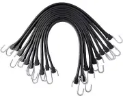 ROBLOCK 21" Rubber Tarp Straps with 150% Max Stretch, 100% EPDM Bungee Cords