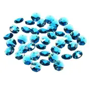 40Pcs 14mm Crystal Octagon Beads Chandelier Parts Hanging Beads Sky Blue