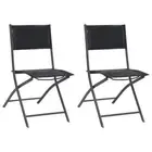 vidaXL Folding Outdoor Chairs 2 pcs Steel and Textilene HEE