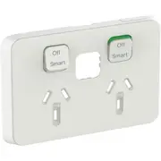Clipsal Iconic Series Skin Connected Socket Wiser Horizontal T Cool Grey -3025CSC-CY