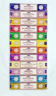 Nag Champa Incense Sticks Agarbatti Variety Mix 12 Pack 15 Gram Each Packets
