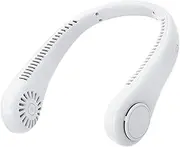 Portable Neck Fan,Rechargeable Hands Free Bladeless Fan, Wearable Personal Fan, 3 Speeds Adjustment, Natural Wind Mode, Angle Adjustable, USB Powered Desk Fan for Outdoor Indoor-White
