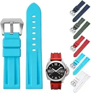 [Generic] FKM Rubber Band For Panerai Watches With Buckle, Replacement Watch Bands For Panerai Watches - Multiple Colors