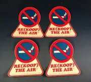 FOUR Vintage RE(KOOP) The Air Anti Second Hand Smoke Campaign Stickers