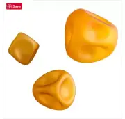 Glass Pebbles Wall Art, Set Of 3 - Amber