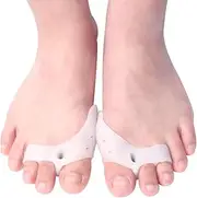 Silicone Toe Separator, Bunion Corrector Spacer, 2 Pack, White