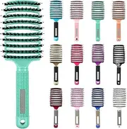 My Sensory Space Detangling Hairbrush, Magical Brush Detangler, Detangler Bristle Nylon Hairbrush, Curved and Vented Detangling Hair Brush (Color : Gradient)