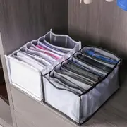 4pcs 7-Grids Pants Drawer Organizer Divider Mesh Storage Bag Pants Drawer Organizer
