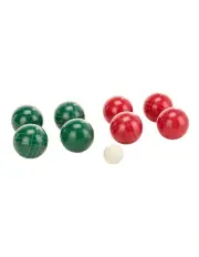 [Jenjo] Deluxe 8 Resin Bowls Bocce Game Set Red & Green