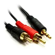 3.5mm Stereo Plug to 2 RCA Plug Stereo Cable - 1.5m