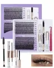 DIY Eyelash Extension Kit, Individual Cluster D Curl Lashes, 30D-40D