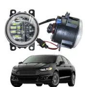 LED Fog Light + Angel Eye Rings Daytime Running Lights DRL Fit For Ford Fusion