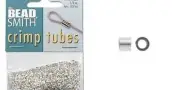 Crimp, Silver Plated 1.5x1.5mm Crimp Tubes Crimping Beads 1/2 OZ (Approx 800)