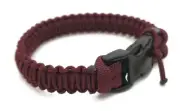 Paracord Bracelet 550 Maroon/Maroon Micro Cord U.S. Seller - Handmade