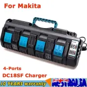 DC18SF 18V Lithium-Ion Rapid Optimum 4-Port Charger for Makita Lithium Battery