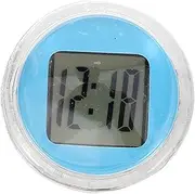 ULTECHNOVO Motorcycle Instrument Clock Dashboard Electronic Small Digital Wall Clock Motorcycle Clock Stick on Automotive Small Digital Clock Battery Operated Stick on Clock Sky-Blue Plastic