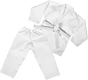 [VALICLUD] Karate Uniform Student Karate Kimono Karate Uniform Martial Arts Performance Clothing Karate Costume Martial Arts Costume Ninja Uniform White Polyester
