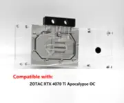 Granzon Full Coverage GPU Water Block Use For ZOTAC RTX 4070 Ti Apocalypse OC