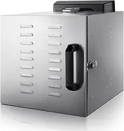 TT-YED Stainless Steel Jerky Food Dehydrator, 6 Stainless Steel Trays, Adjustable Temperature And 24 Hours Timer, 400W Meat Dehydrator, Herb, Fruit, Dog Treats Dryer