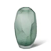 E Style Glass Rufus Vase Home Tabletop Indoor Decorative Display 17x17cm Sage