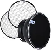 7" / 180mm Elinchrom Mount Standard Reflector Diffuser Shade Lamp Shade with 10° 30° 50° Honeycomb Grids for Elinchrom Mount Studio Strobe Flash Light Speedlite Portrait and Commercial Photography Acc