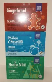 Barissimo 12 Cups Coffee, Gingerbread, White Chocolate, Mocha Mint (3 Boxes)