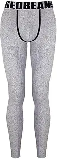 [Generic] Warp Knit Legging Thermal Print Cotton Sports Breathable Pants Underwear Men's Pants Track Pants Big and Tall
