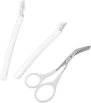 CRILSTYLEO Professional Eyebrow Scissors for Salon Use Eyebrow Razor Set Grooming Kit Scissors Comb and Trimmer for Women's Facial Care