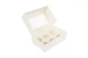 Cupcake Box 6 Holes Window Cake Party Favour 100 Boxes