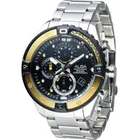 在飛比找Yahoo!奇摩拍賣優惠-ALBA 雅柏 活力運動系列時尚三眼計時腕錶 VD57-X0