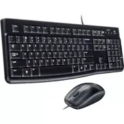 LOGITECH MK120 USB Keyboard and Mouse Combo Tough, Spill-Resistant Design USB