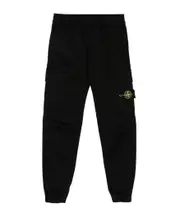 Stone Island Junior Compass-Badge Elasticated Waistband Trousers 8Y,14Y,12Y,10Y black