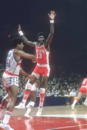 Dwight Jones Atlanta Hawks in action v the Washington Bullets at - 1974 Photo