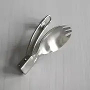 Outdoor Camping Portable Foldable Stainless Steel Spork Dinner Tableware ZTDD