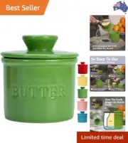 French Butter Crock for Counter with Water Line, On Demand Spreadable Butter,...