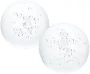 2Pcs Bubble Glass Balls Decorative Crystal Spheres for Fountains Fish Tanks Home Decor Feng Shui Benefits Versatile Tabletop Ornaments