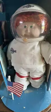 1986 Vintage Cabbage Patch Kids Doll Girl Young Astronaut POPCORN Red Hair- New